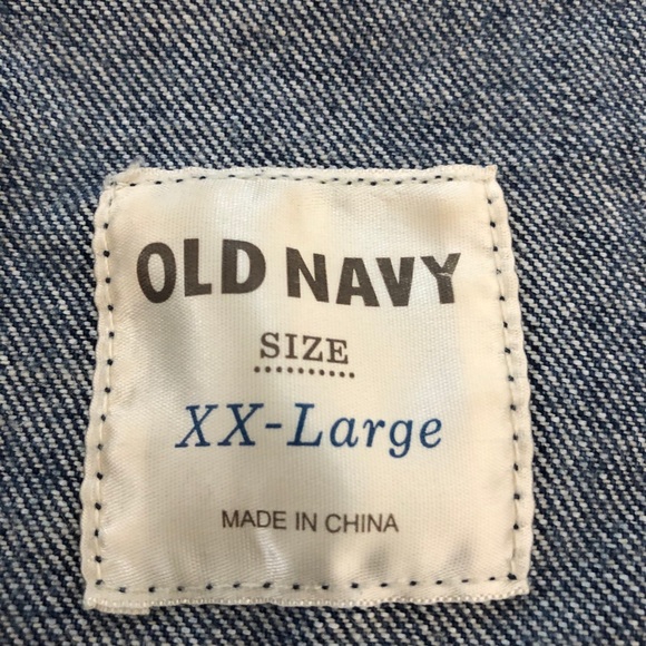Old Navy Dark Wash Button Up Denim Jean Jacket XXL - Picture 8 of 9